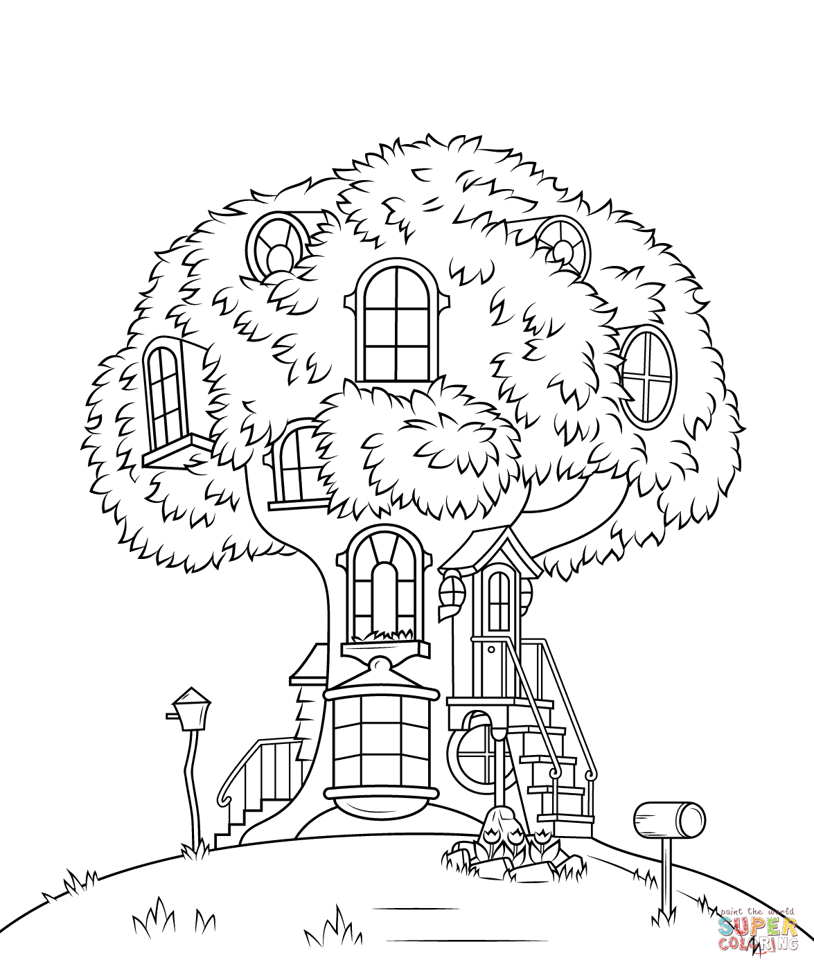 1175x1399 Berenstain Bears Treehouse Coloring Page Free Printable Coloring