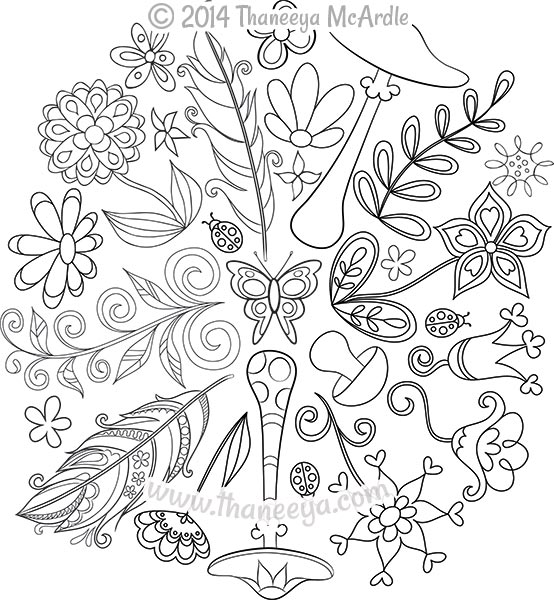 Nature Mandalas Coloring Book By Thaneeya Mcardle 554x600 Nature Mandalas Coloring Book By Thaneeya Mcardle
