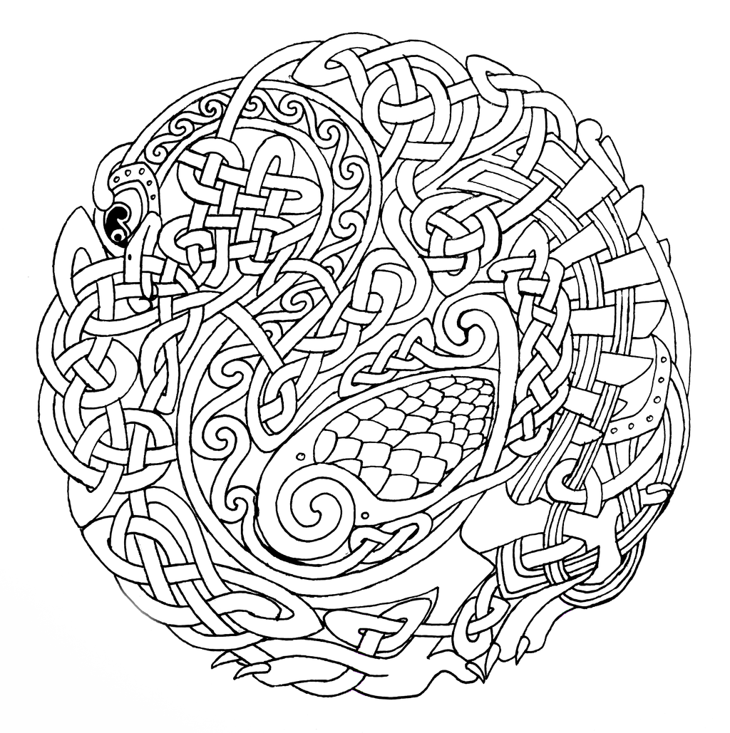 Celtic Mandala Coloring Pages 1024x1029 Celtic Mandala Coloring Pages