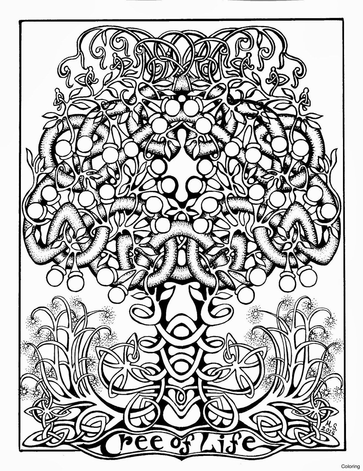 Celtic Tree Life Coloring Page Within Pages For Adults And 25f 1236x1600 Celtic Tree Life Coloring Page Within Pages For Adults And 25f