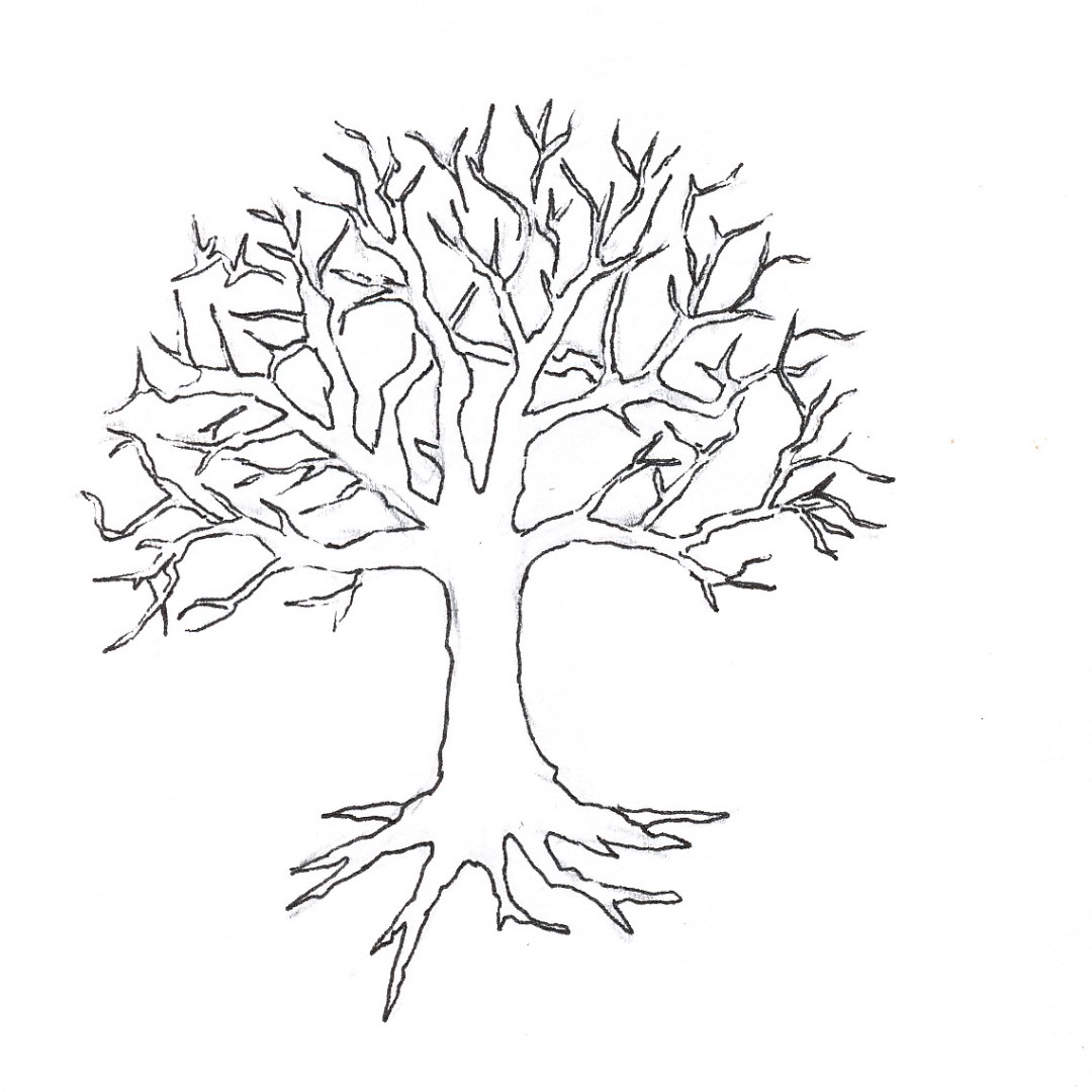 1080x1080 Tree Without Leaves Coloring Page To Print And Download For Kids
