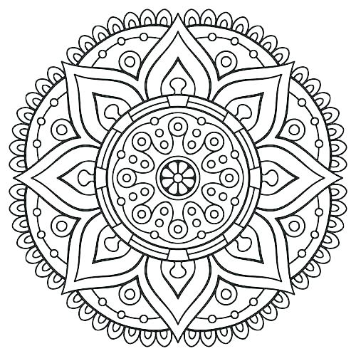 500x500 Tribal Coloring Pages Mandala Printable Coloring Pages Mandala