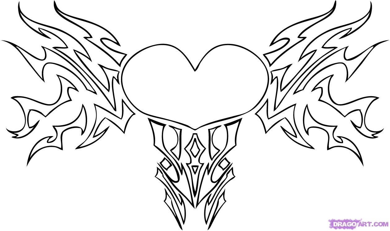 Tribal Coloring Pages Awesome How To Draw A Tribal Heart Step By 1260x747 Tribal Coloring Pages Awesome How To Draw A Tribal Heart Step By