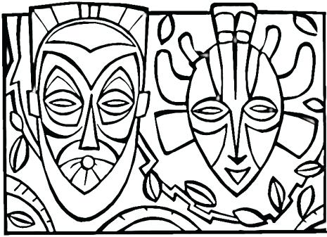 African Coloring Pages Surfboard Coloring Tribal Mask Coloring 465x337 African Coloring Pages Surfboard Coloring Tribal Mask Coloring