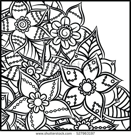 Pattern Coloring Book Leaves Ethnic Floral Plus Pattern 450x470 Pattern Coloring Book Leaves Ethnic Floral Plus Pattern
