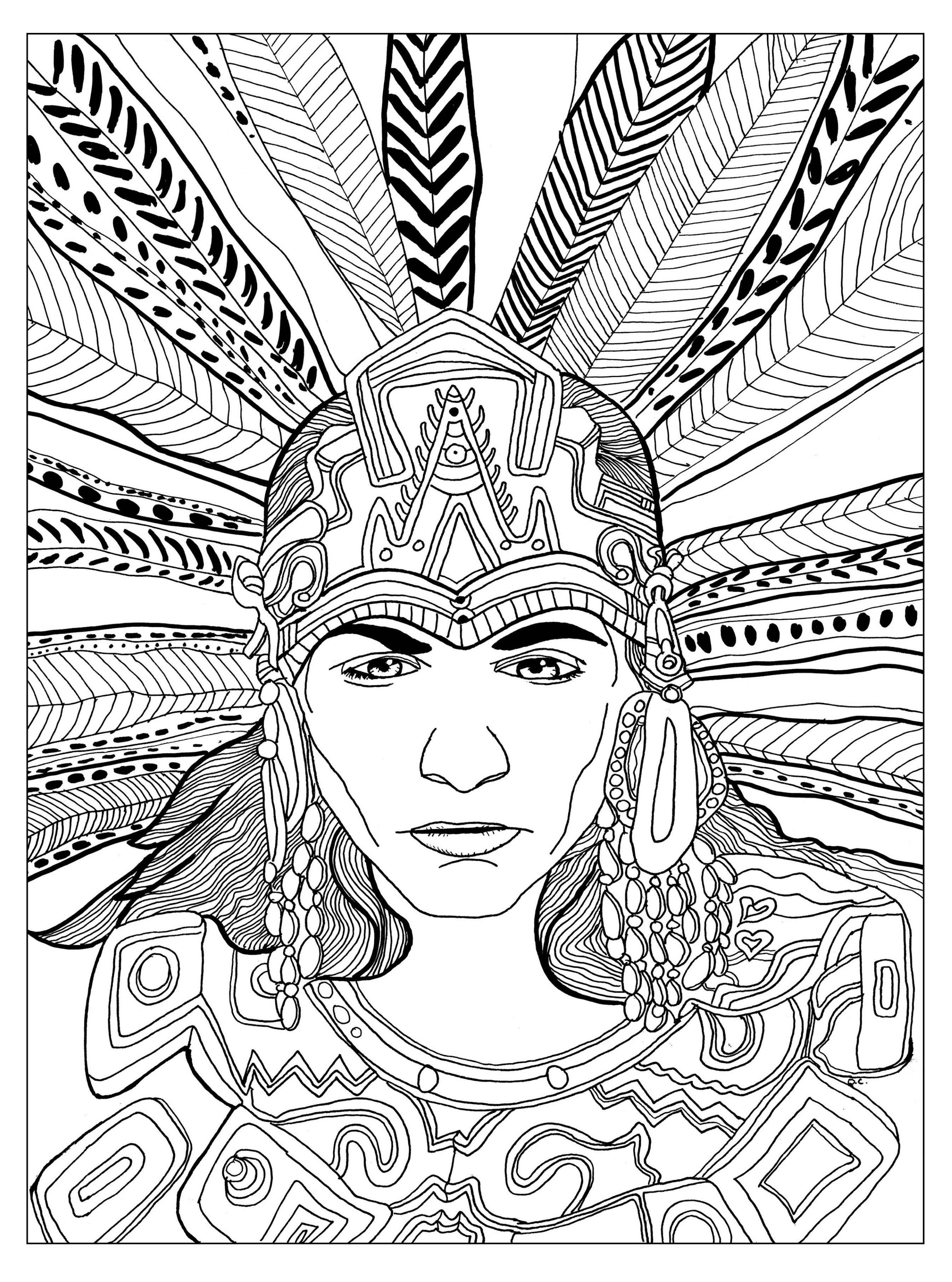 Aztec Coloring Pages 2692x3624 Aztec Coloring Pages