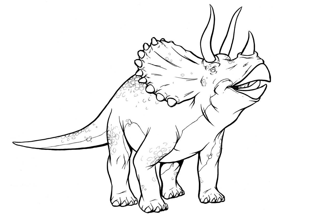 Triceratops Coloring Page 1280x880 Triceratops Coloring Page