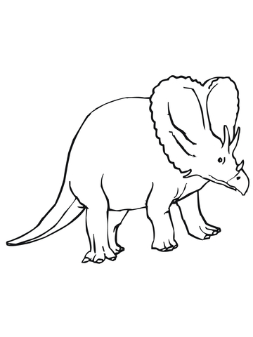 Triceratops Cretaceous Period Dinosaur Type Coloring Page 360x480 Triceratops Cretaceous Period Dinosaur Type Coloring Page