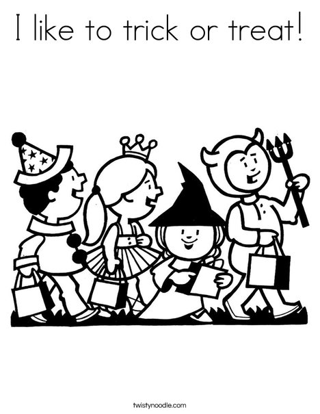 I Like To Trick Or Treat Coloring Page 468x605 I Like To Trick Or Treat Coloring Page