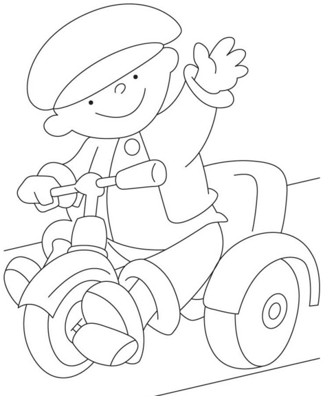 470x576 Child Tricycle Coloring Page Amp Coloring Book