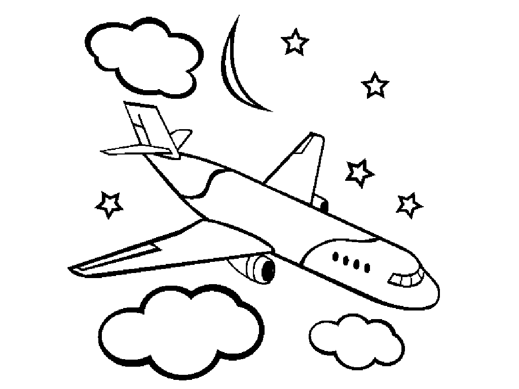 1024x768 Free Printable Airplane Coloring Pages For Kids