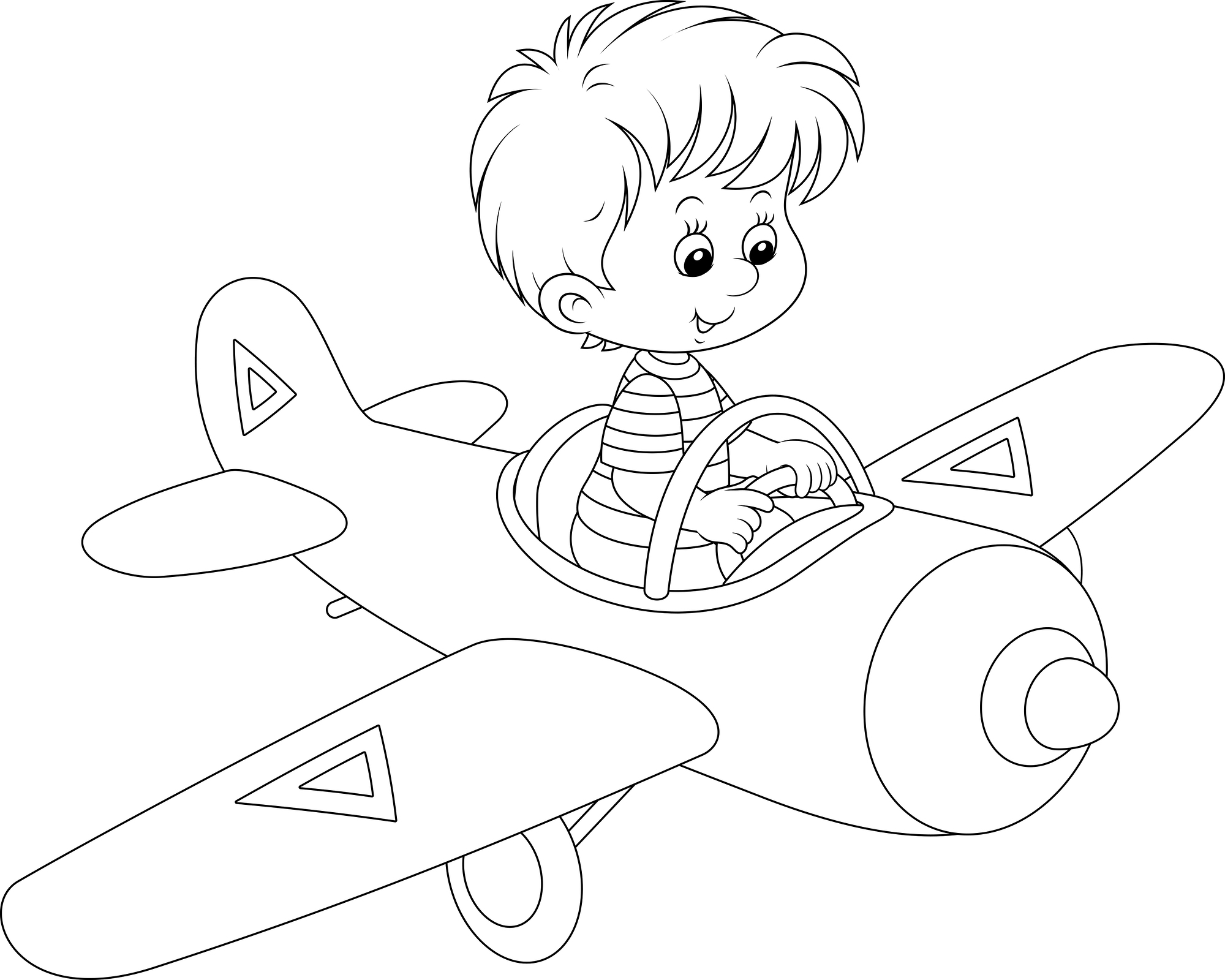 2000x1600 Mlak Boy Pilot Coloring Page In 10