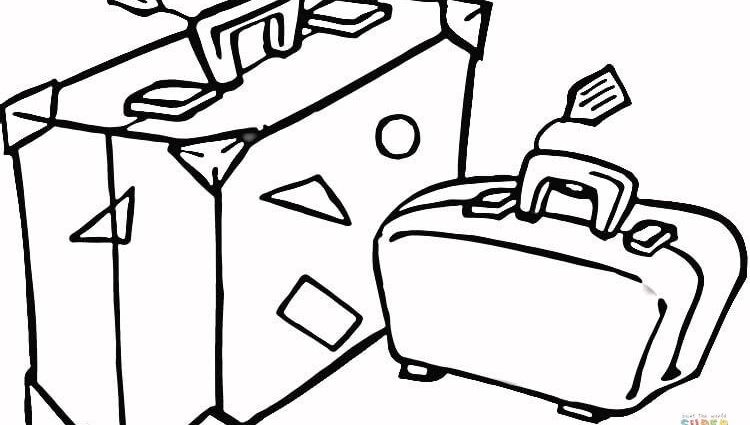 750x425 Travel Coloring Pages Suitcase To Travel Coloring Page 750498