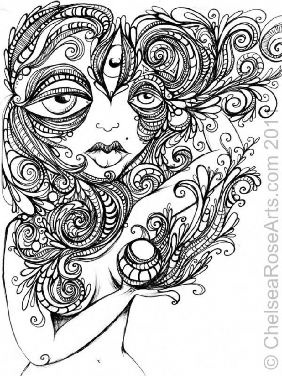 Trippy Coloring Pages For Adults
