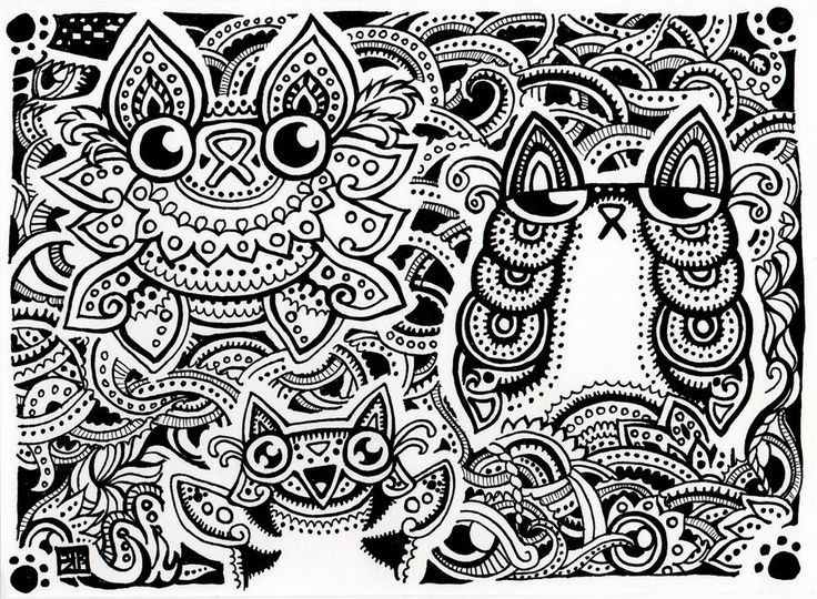 Trippy Coloring Page Kiddo Stuff Cat And Adult 736x540 Trippy Coloring Page Kiddo Stuff Cat And Adult
