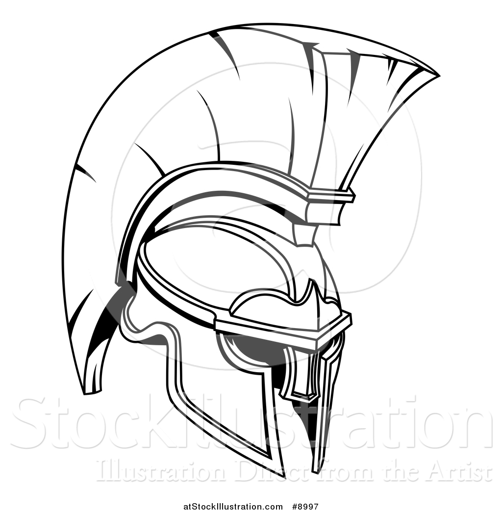 Vector Illustration Of A Black And White Lineart Spartan Or Trojan 1024x1044 Vector Illustration Of A Black And White Lineart Spartan Or Trojan