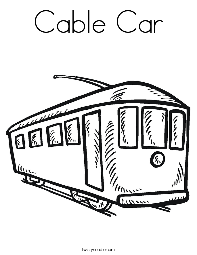 685x886 Cable Car Coloring Pages