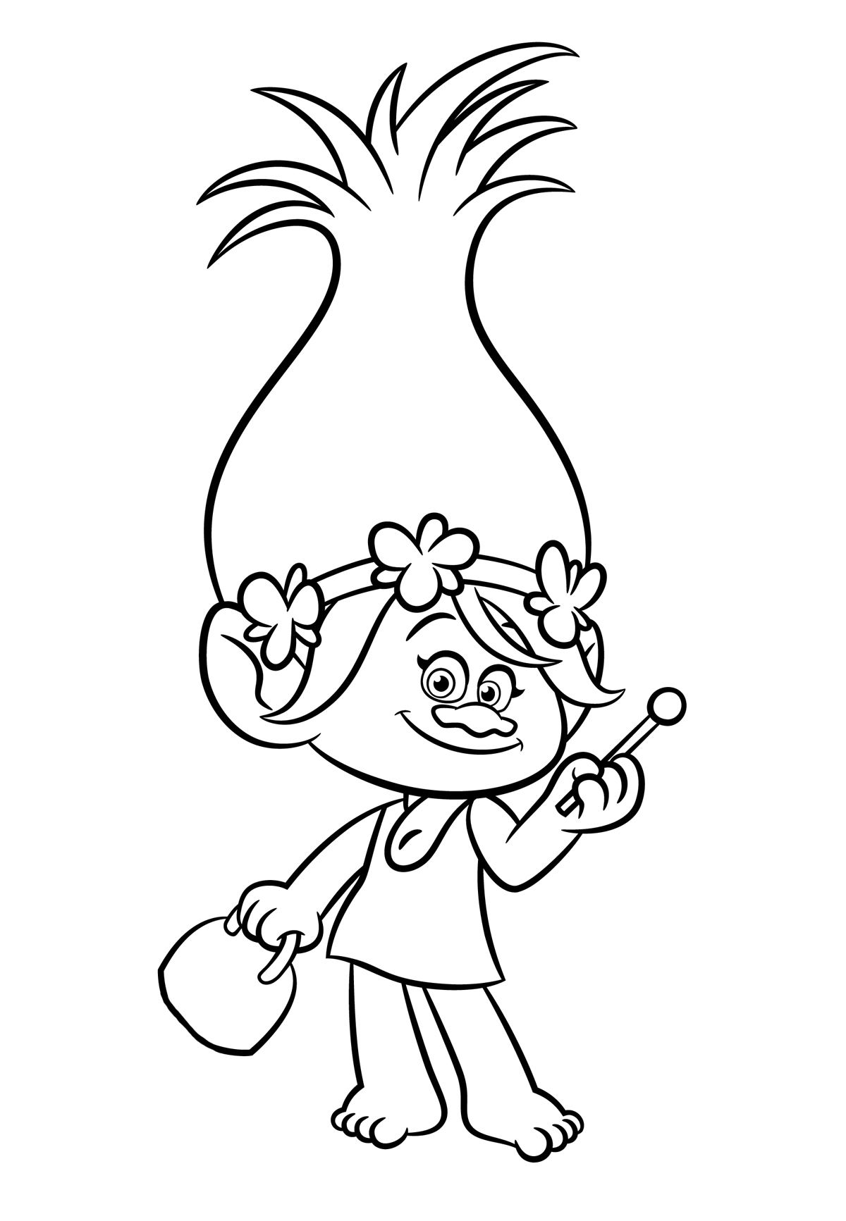 Monumental Poppy Colouring Page Trolls Movie C 1200x1733 Monumental Poppy Colouring Page Trolls Movie C