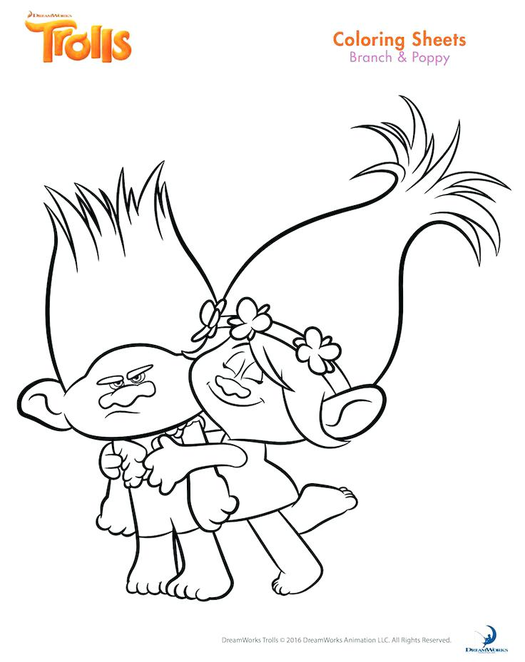 Trolls Coloring Sheets Pdf And Branch From Trolls Movie Coloring 736x929 Trolls Coloring Sheets Pdf And Branch From Trolls Movie Coloring