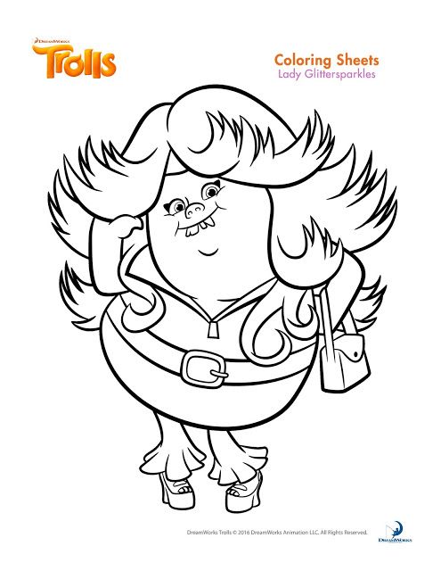 Trolls Movie Coloring Page Adult Coloring 495x640 Trolls Movie Coloring Page Adult Coloring