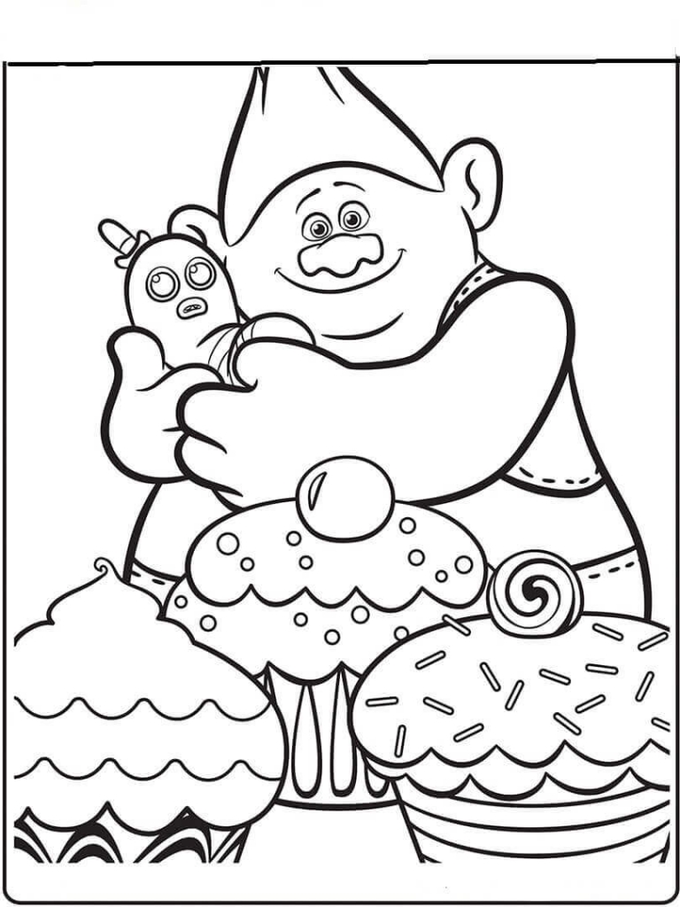 768x1024 30 Printable Trolls Movie Coloring Pages