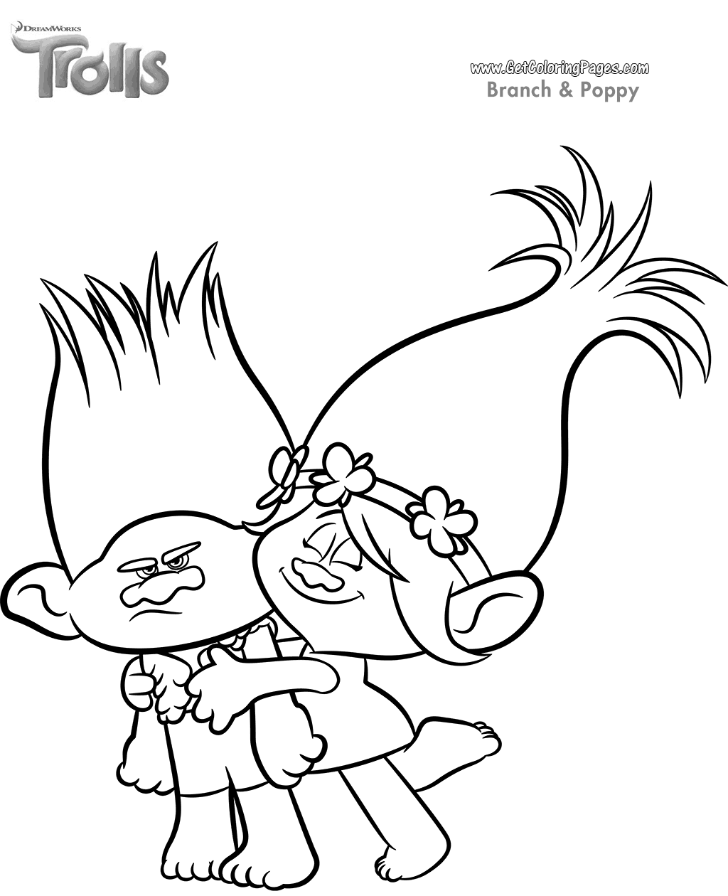 1024x1260 Dreamworks Trolls Coloring Pages