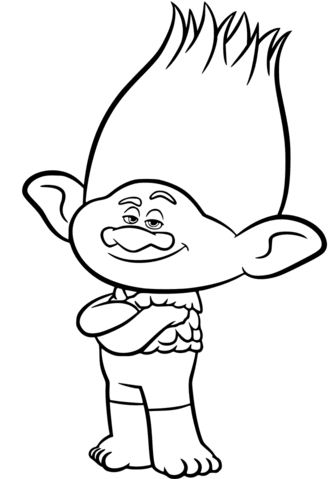 329x479 Branch From Trolls Coloring Page