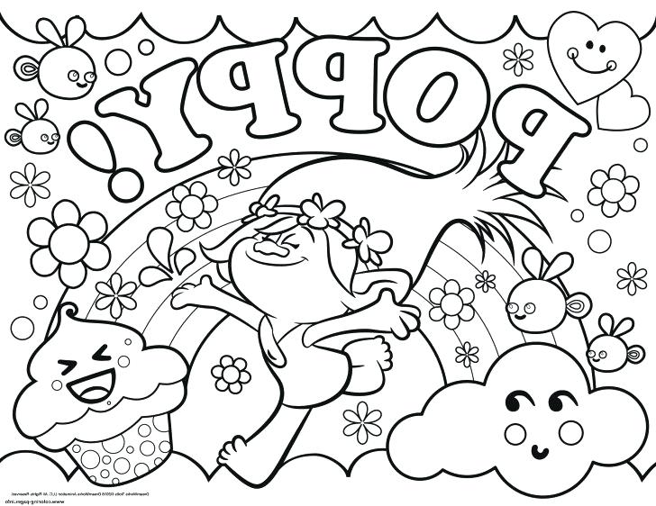 728x562 Trolls Coloring Pages Printable Free And Trolls Coloring Pages