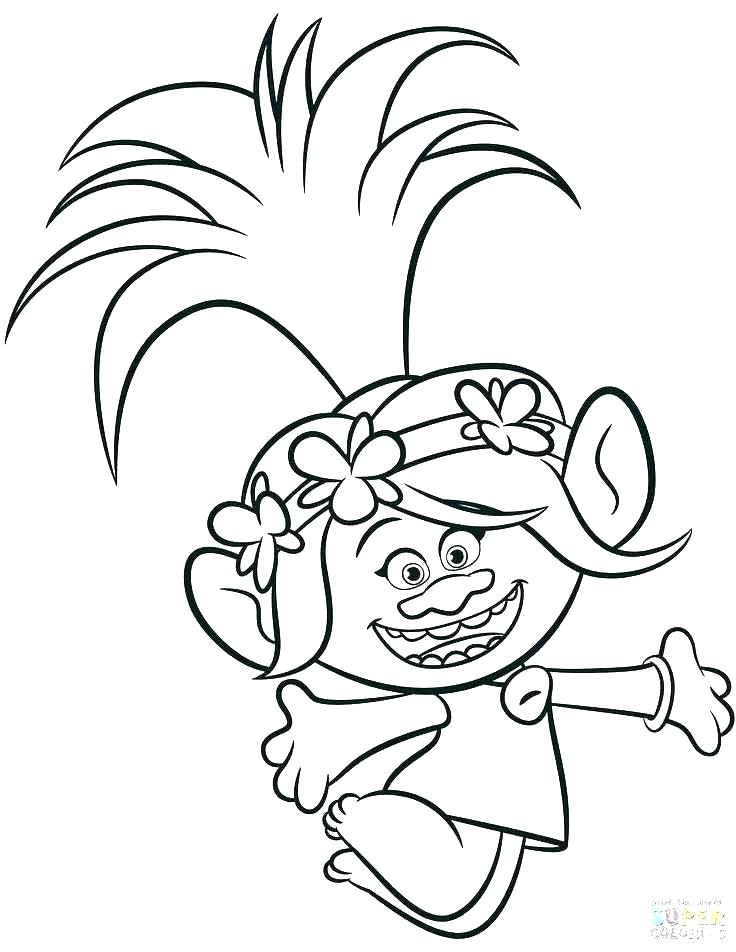 736x952 Trolls Coloring Sheets
