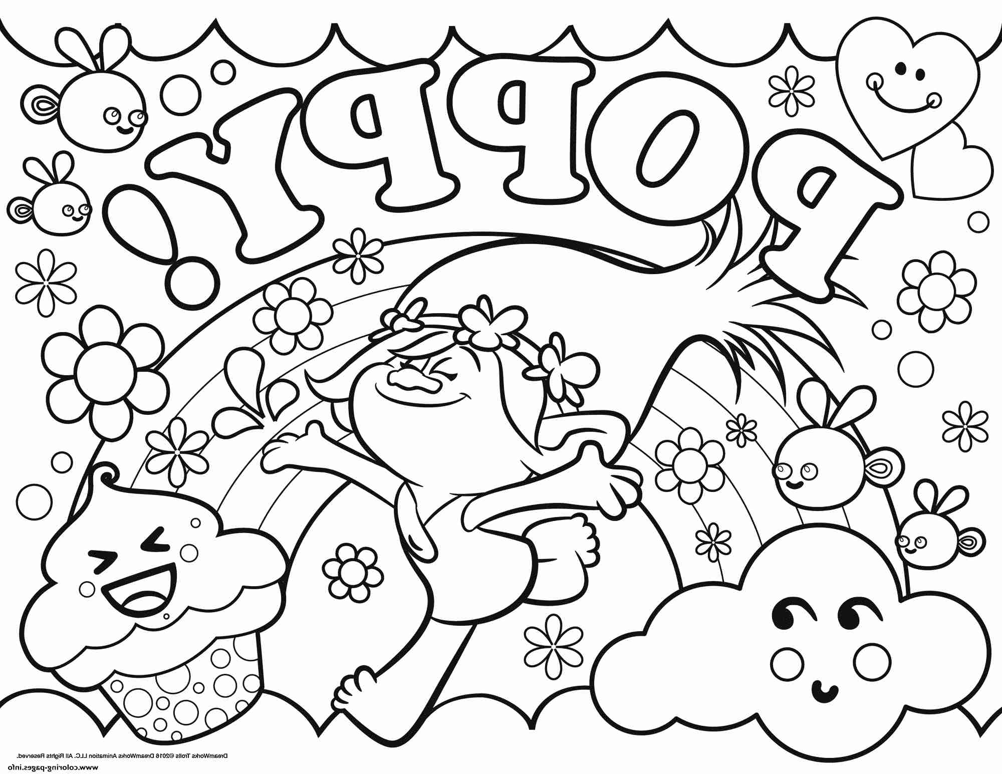 New Trolls Coloring Pages Poppy Troll Printable Incredible Page 2000x1545 New Trolls Coloring Pages Poppy Troll Printable Incredible Page