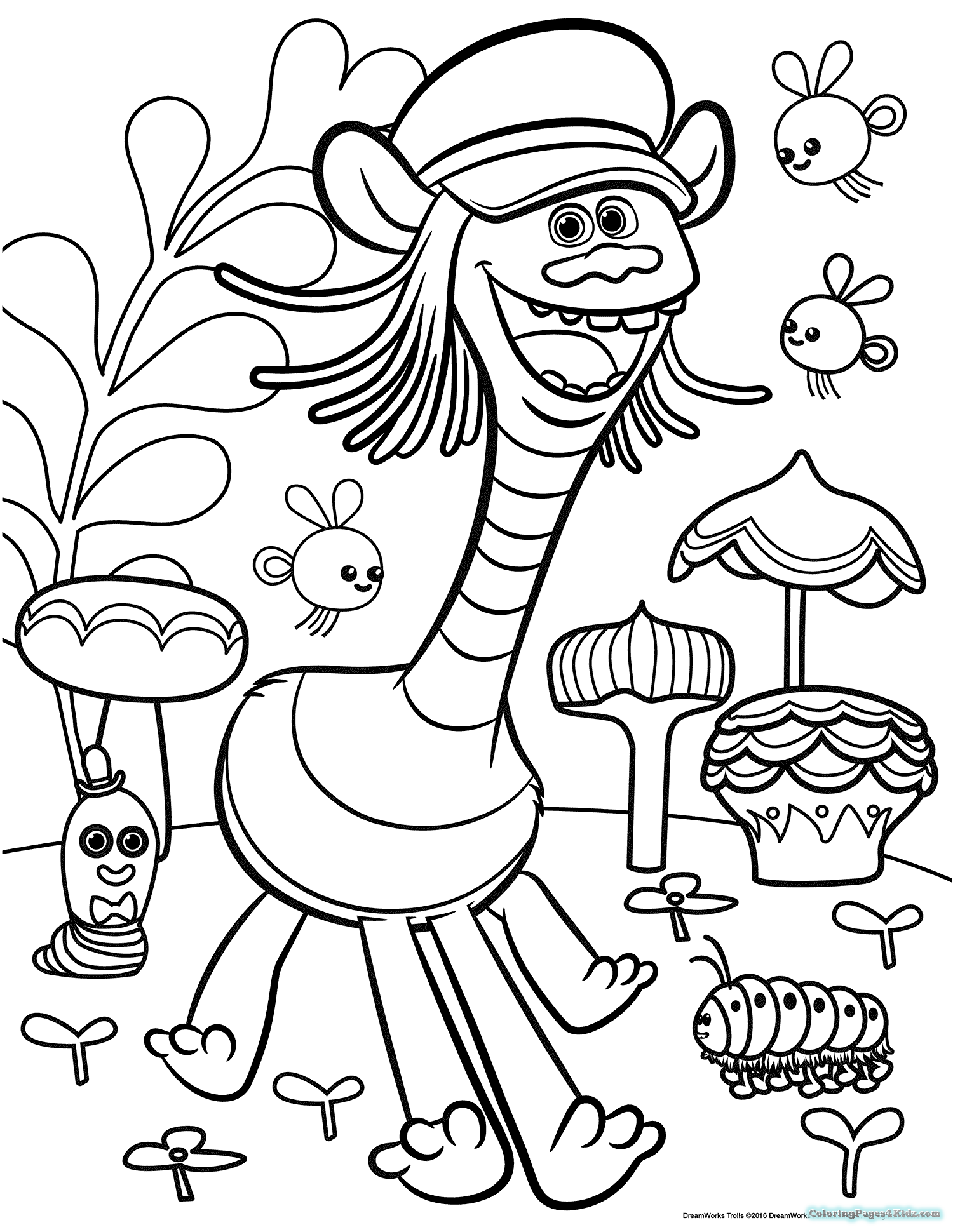 Dreamworks Trolls Printable Coloring Pages Coloring Pages For Kids 1500x1940 Dreamworks Trolls Printable Coloring Pages Coloring Pages For Kids
