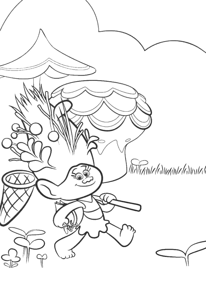 Trolls Holiday Movie Coloring Pages 855x1200 Trolls Holiday Movie Coloring Pages