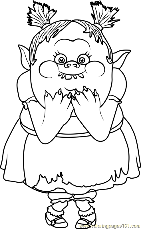 Bridget From Trolls Coloring Page 494x800 Bridget From Trolls Coloring Page