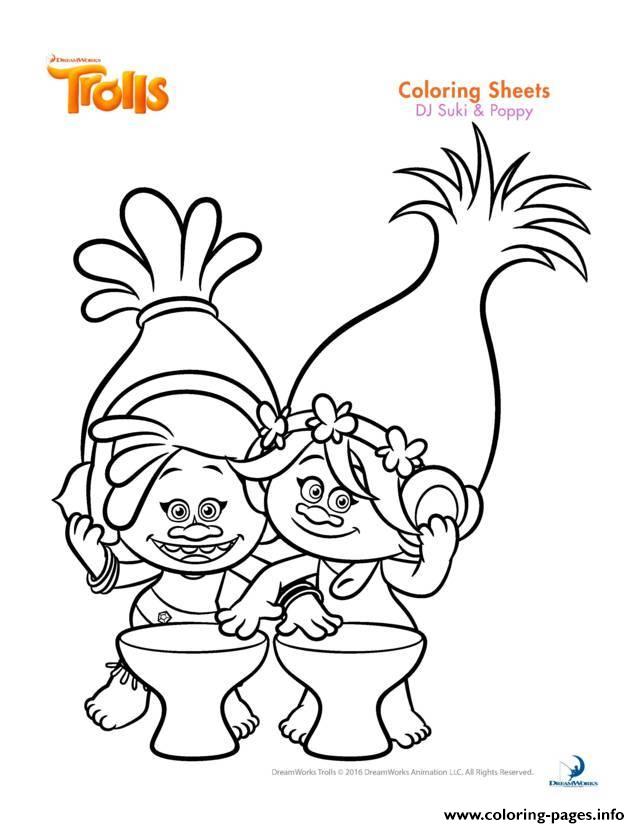 Dj Suki Poppy Trolls Coloring Pages Printable 640x828 Dj Suki Poppy Trolls Coloring Pages Printable
