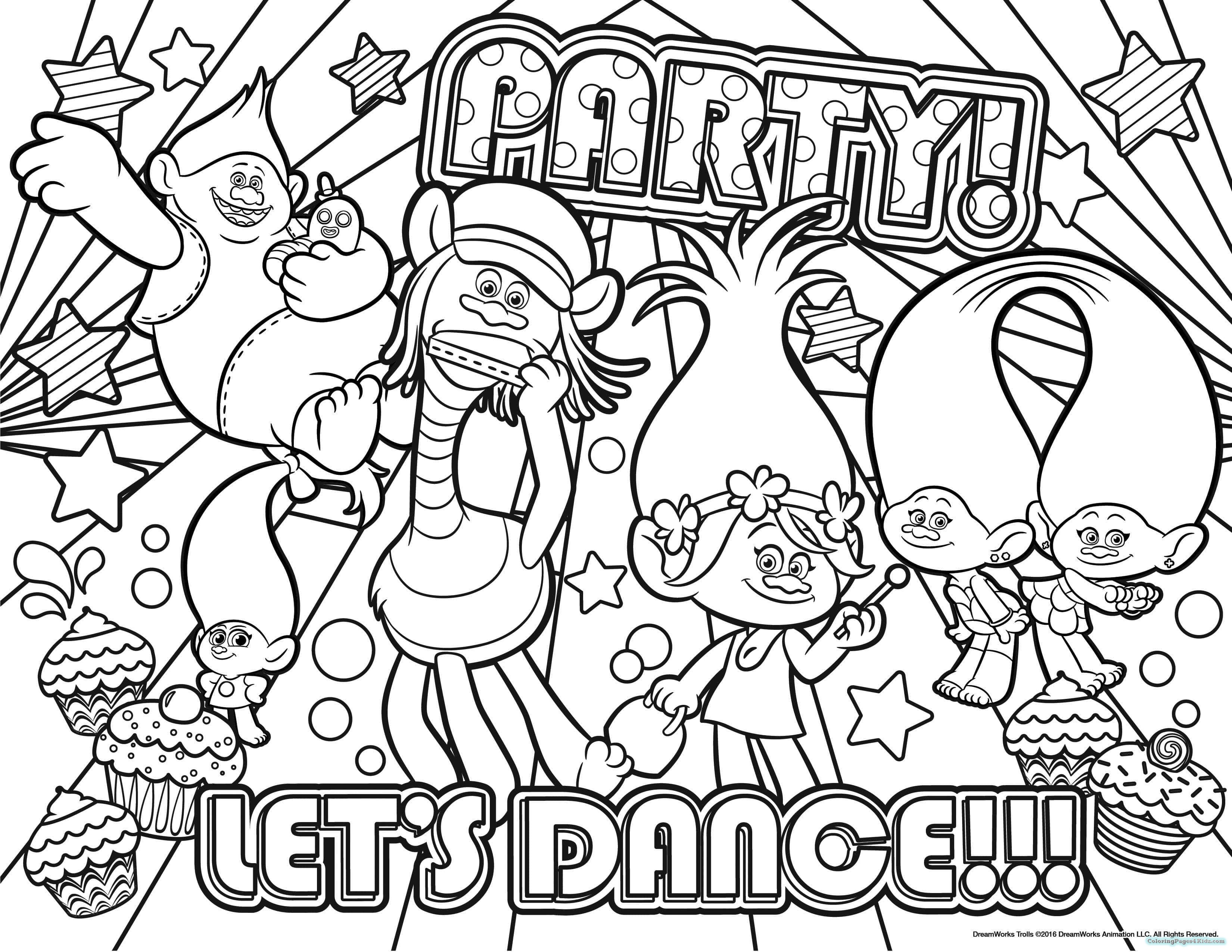 Trolls Coloring Sheets 3300x2550 Trolls Coloring Sheets
