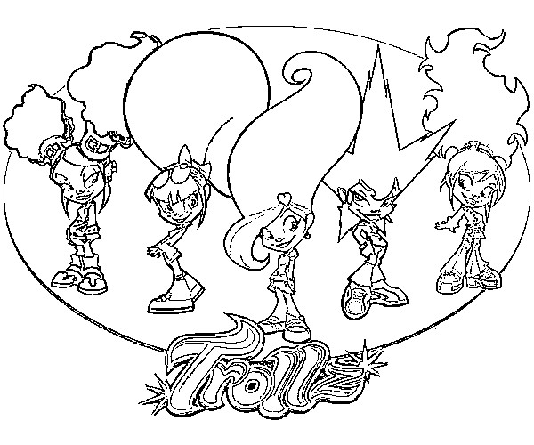 Coloring Page Trollz 1 600x500 Coloring Page Trollz 1