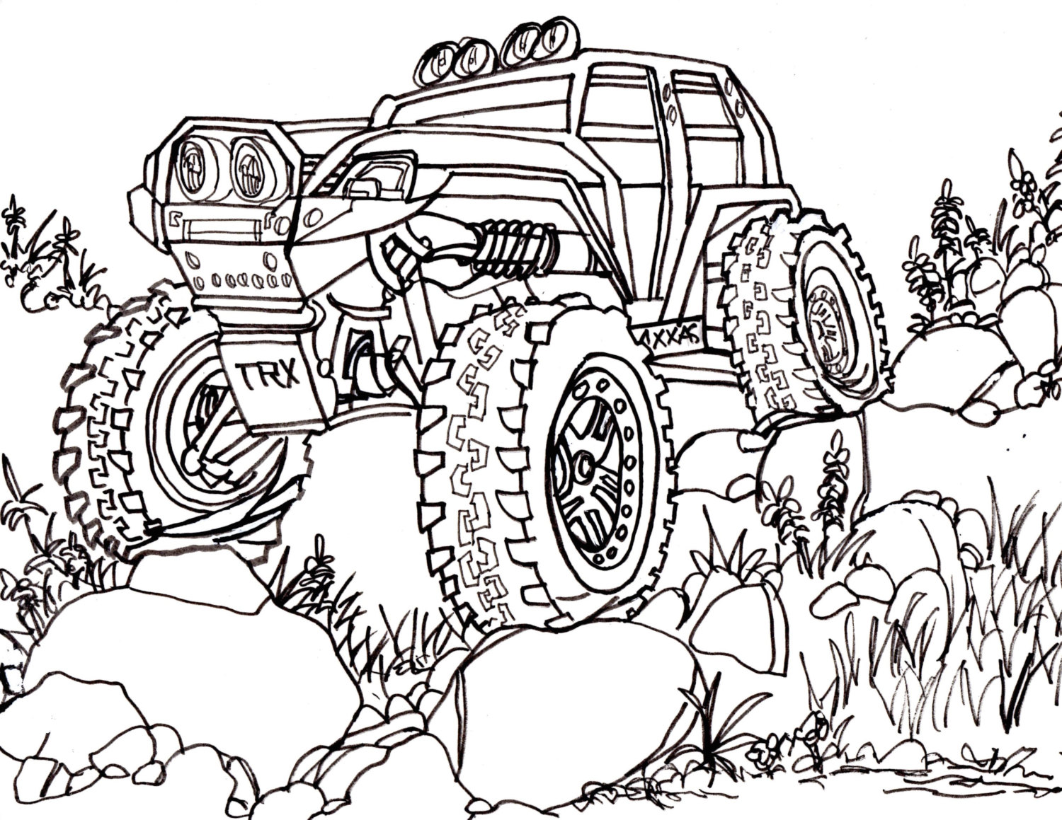 Rc Car Coloring Pages 1500x1159 Rc Car Coloring Pages