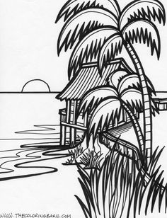 Beach Sunrise Coloring Page 236x308 Beach Sunrise Coloring Page