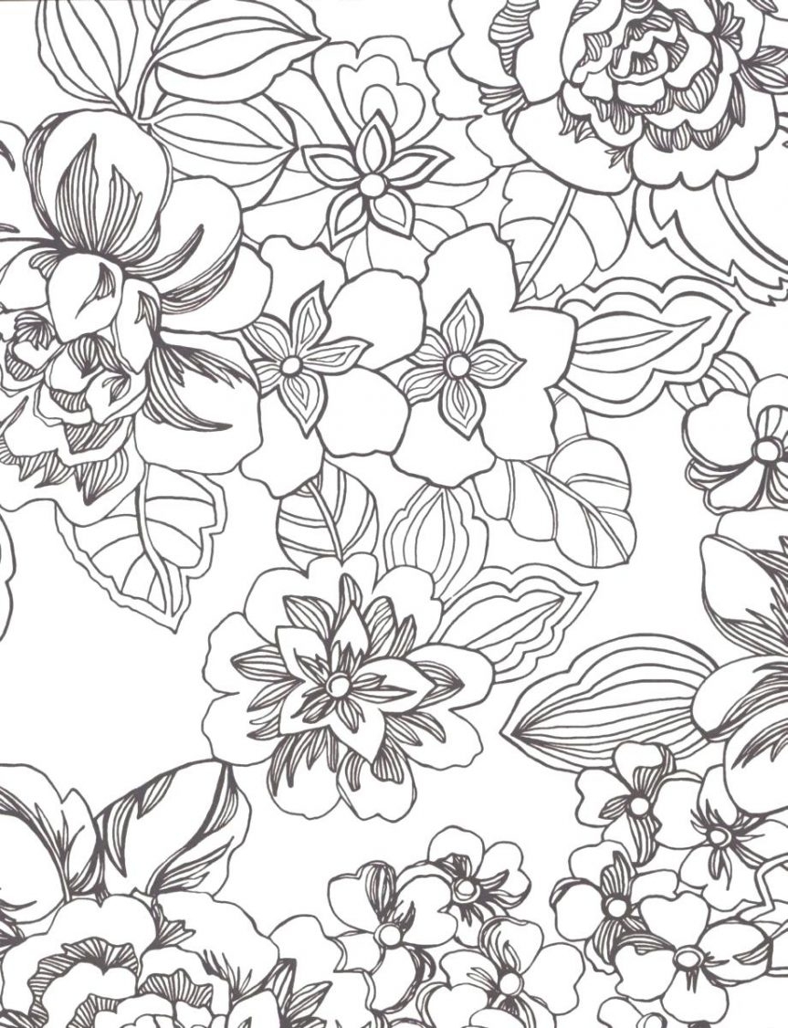 863x1126 Tropical Flower Coloring Pages 12