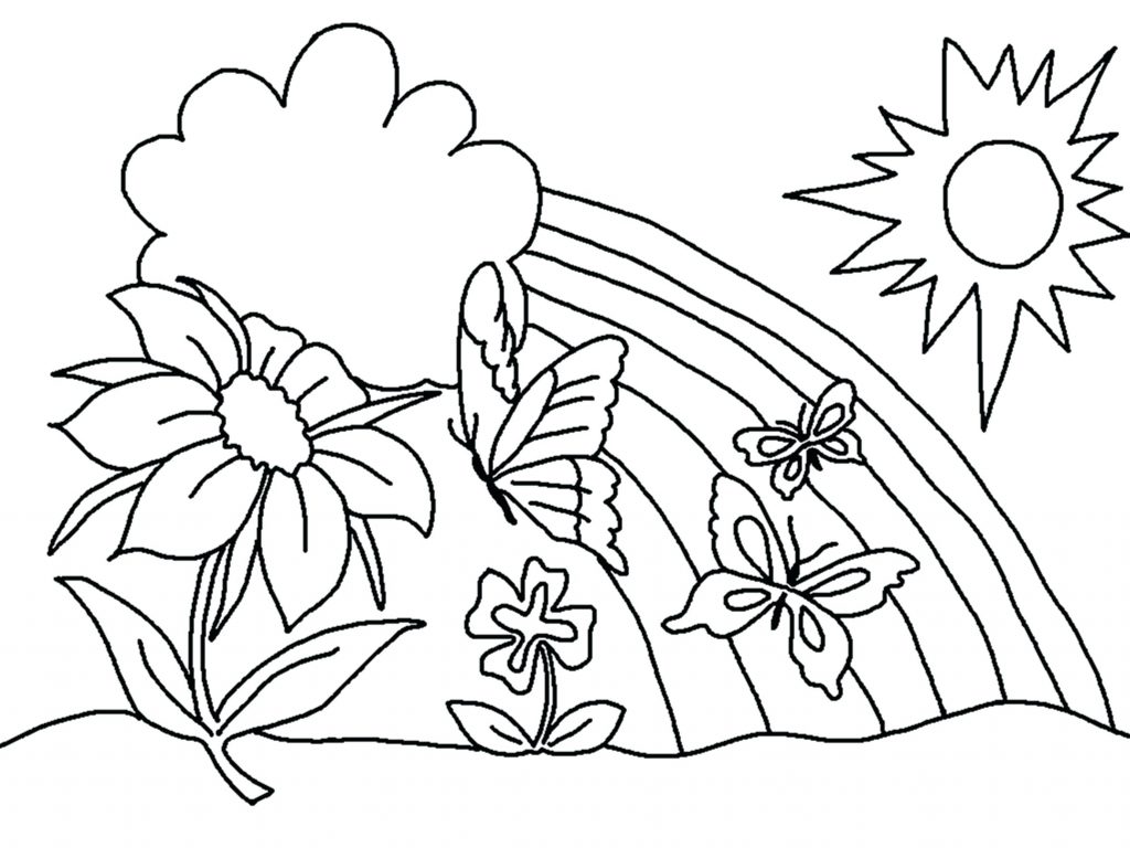 1024x768 Coloring Pages ~ Flower Coloring Pages Printable Download Free