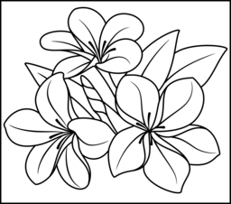 256x226 Flower Page Printable Coloring Sheets Tropical Flower