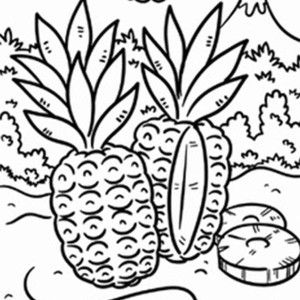 Tropical Island Coloring Pages