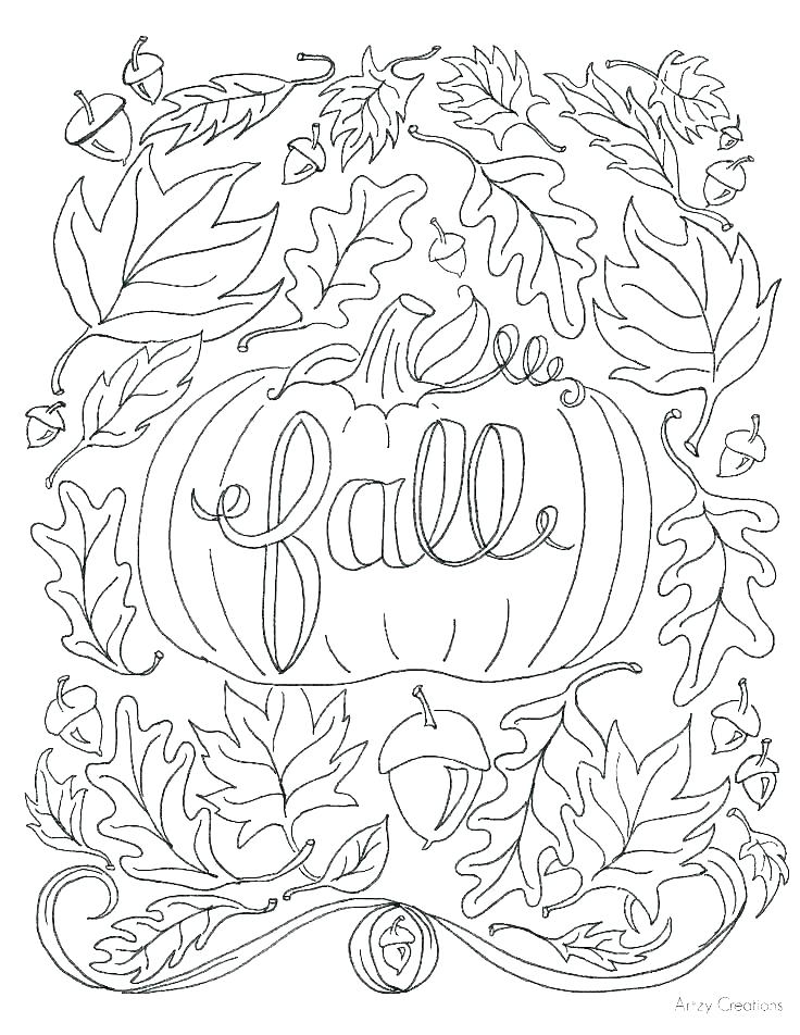 736x952 Leaves Coloring Pages