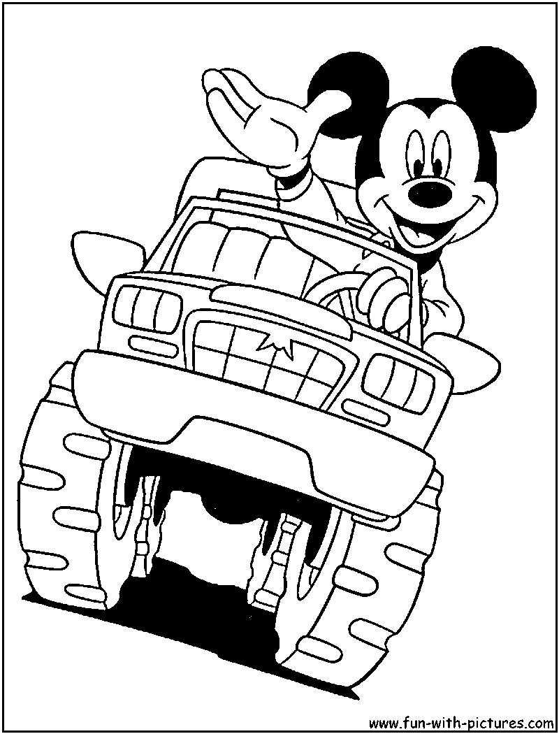 Mickey On Monster Truck Coloring Pages 800x1050 Mickey On Monster Truck Coloring Pages