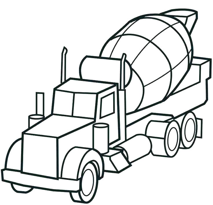 736x709 Dump Truck Coloring Page Preschool Grave Digger Coloring Pages