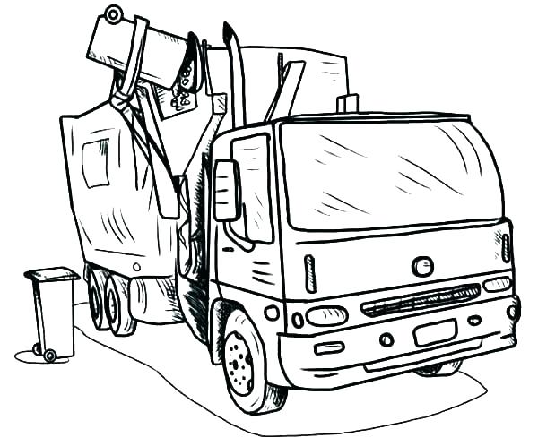 600x498 Truck Coloring Page Coloring Pages Truck Coloring Pages Garbage
