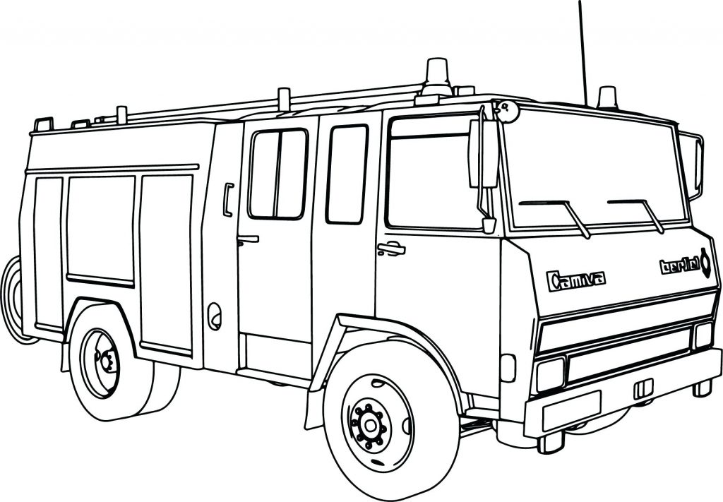 1024x711 Coloring Pages ~ Fire Truck Coloring Pages Easy Engine Page Fire