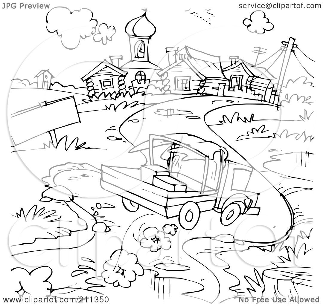 1080x1024 Royalty Free (Rf) Clipart Illustration Of A Coloring Page Outline