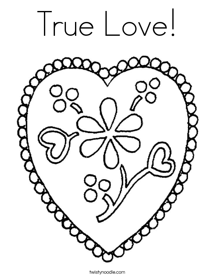 685x886 True Love Coloring Page