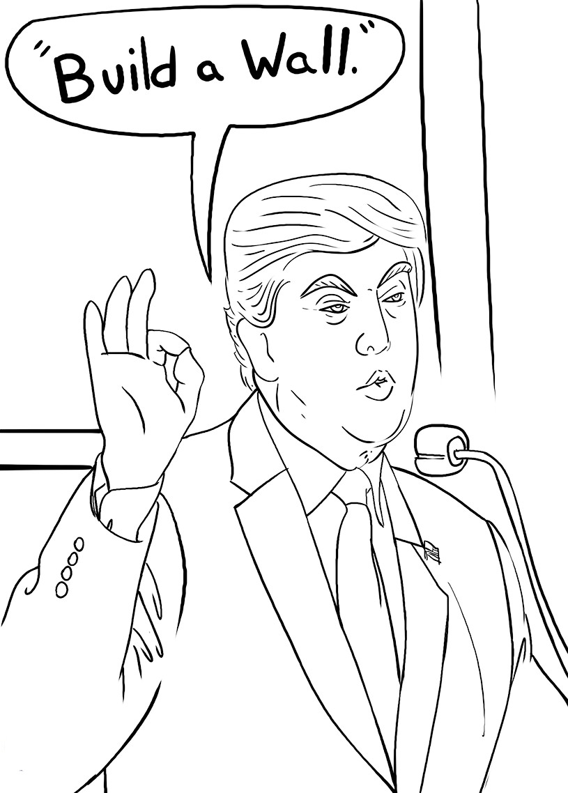 815x1138 Popular Donald Trump Coloring Pages Insider Aw